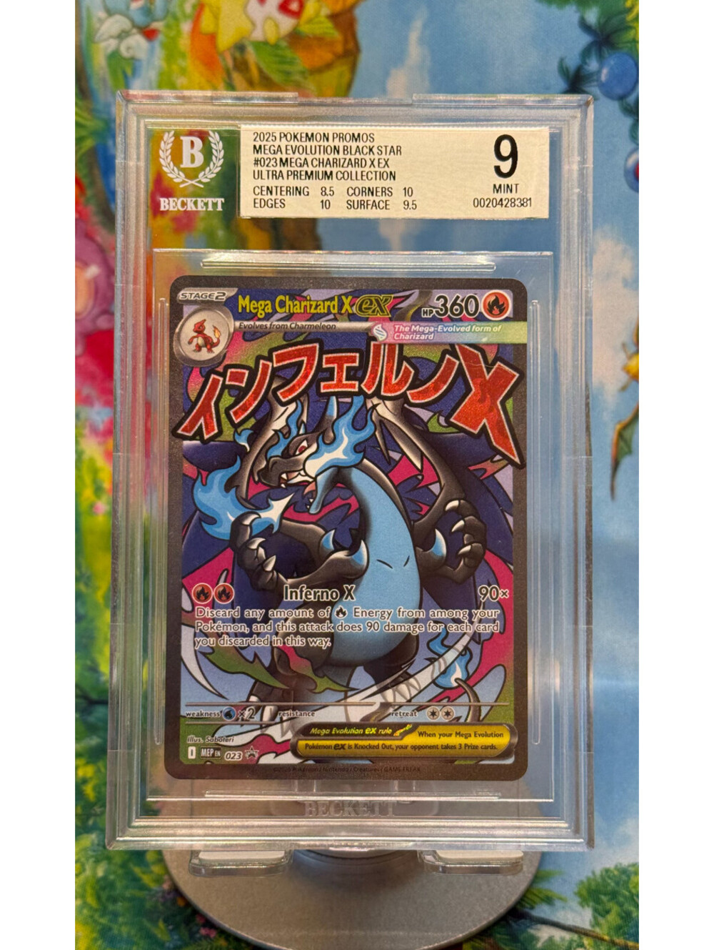 Mega Charizard X ex MEP 023 2025 Pokémon Promo BGS 9
